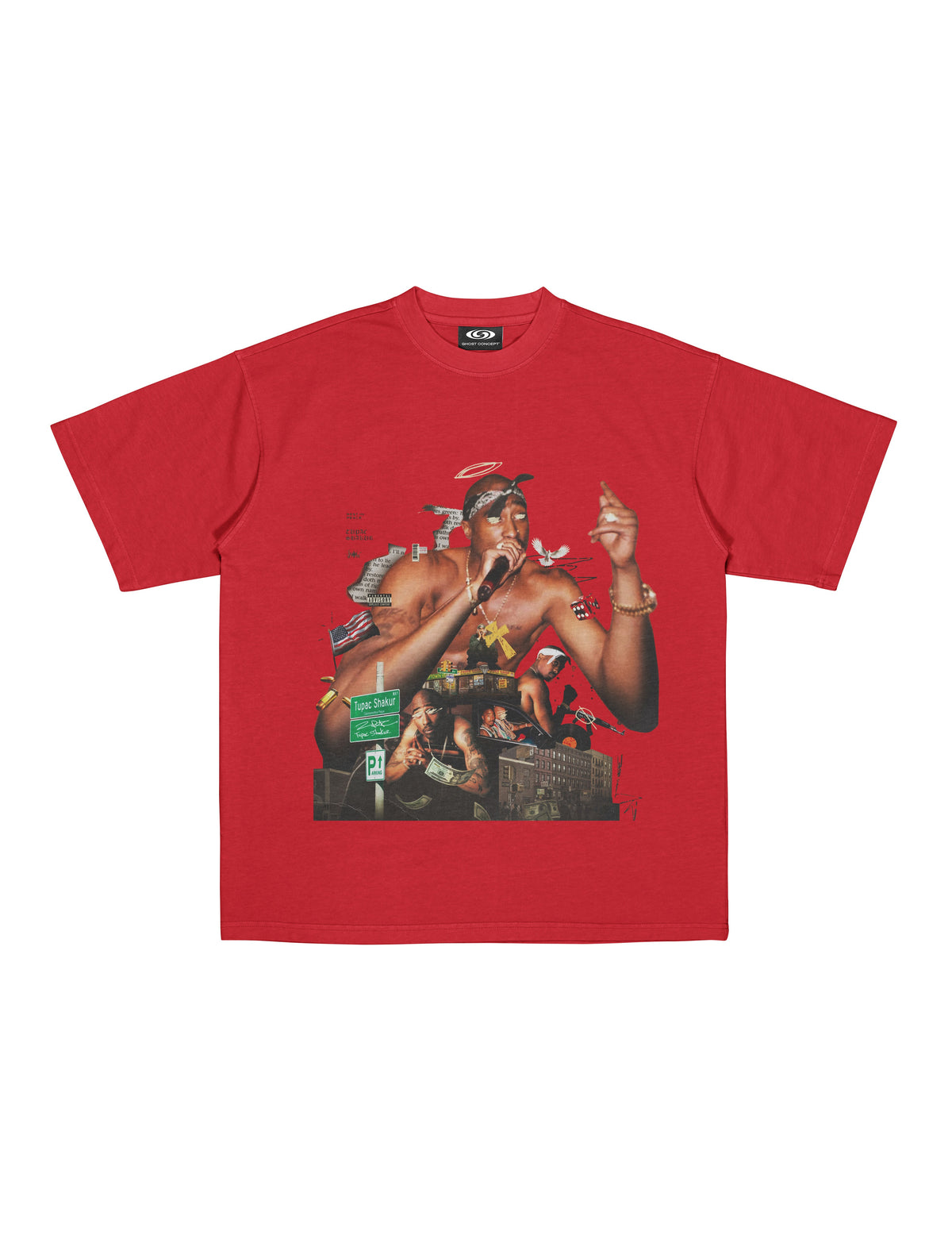 Thug Angel Graphic Tee – Red