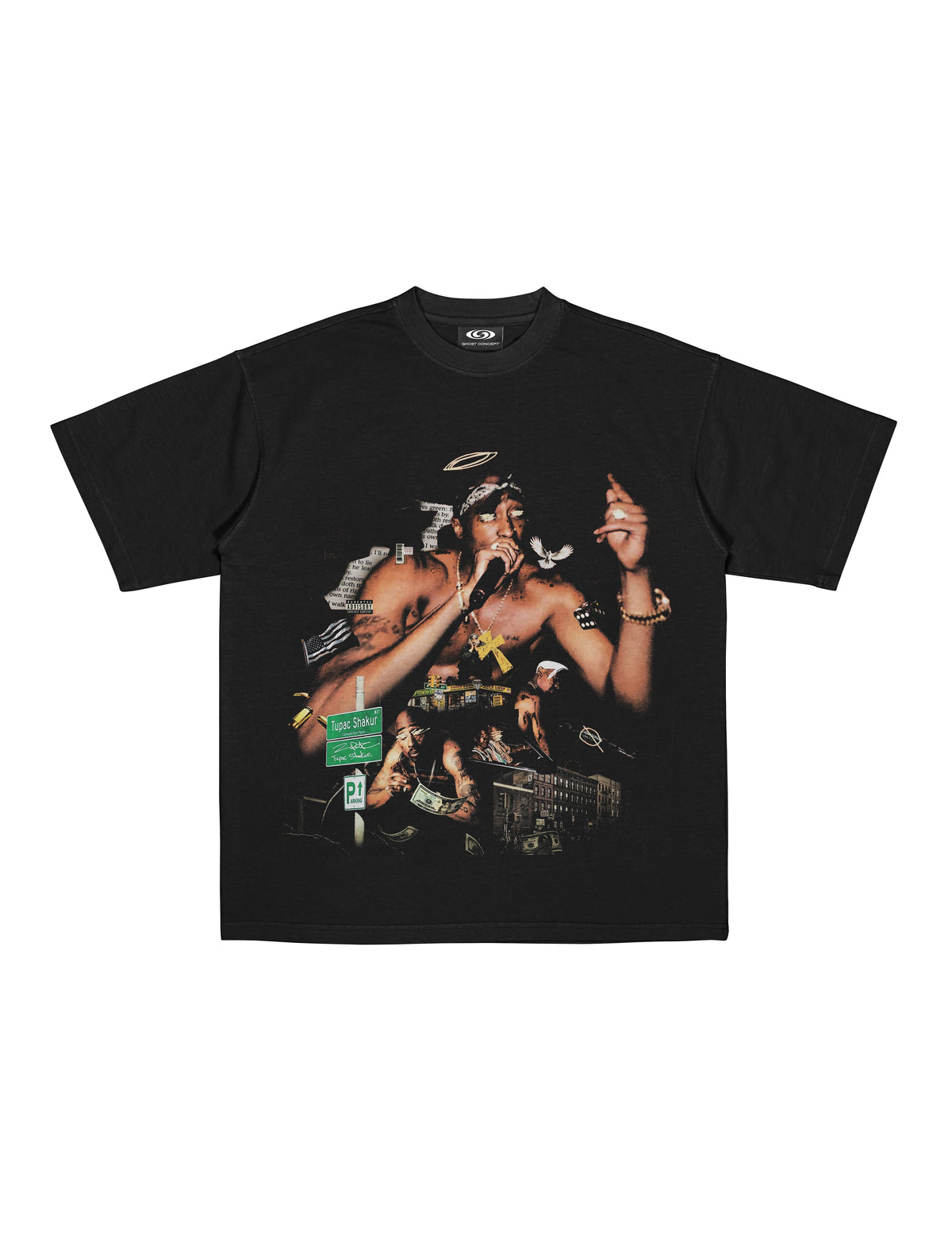 Thug Angel Graphic Tee – Black