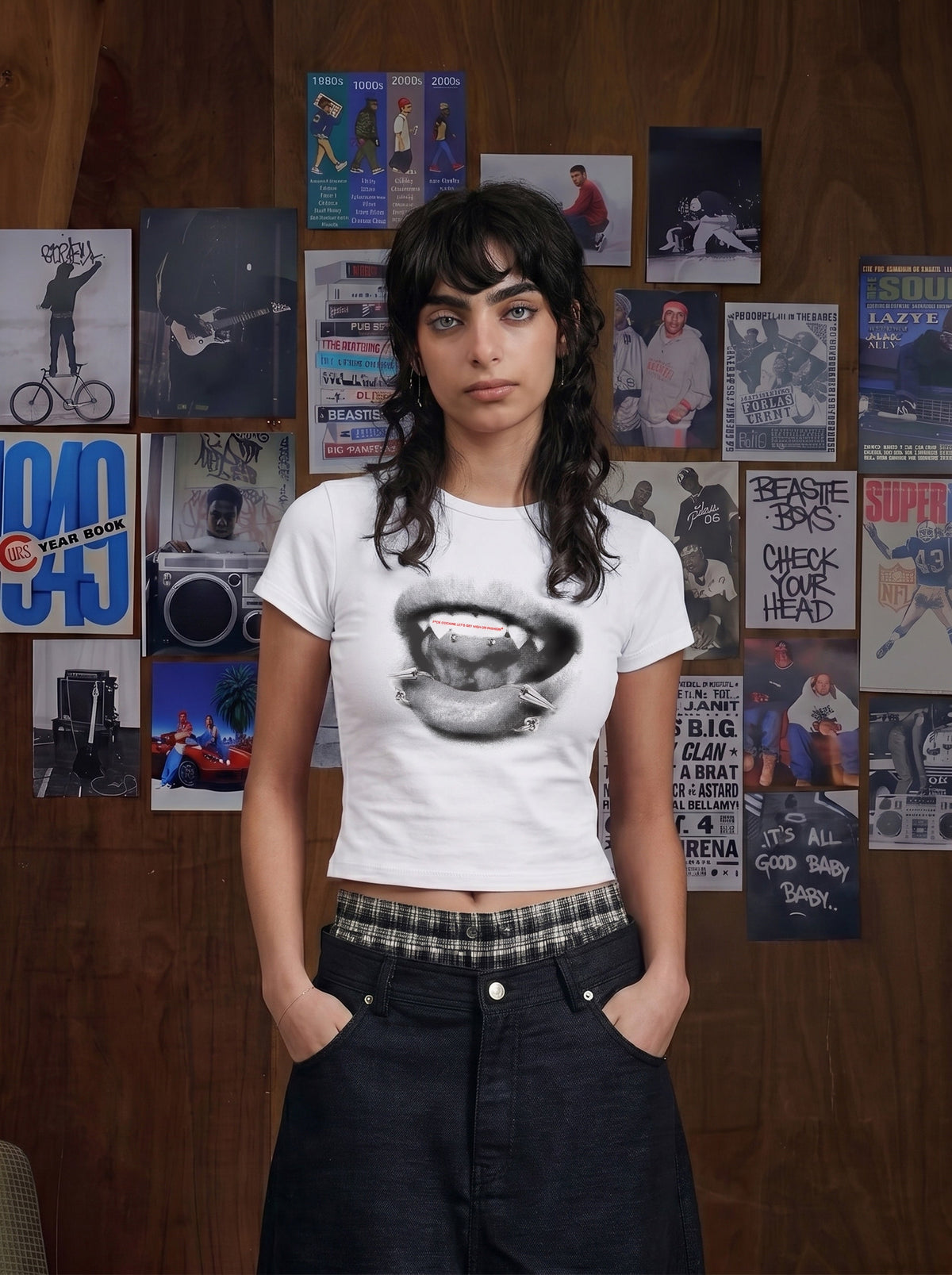 High On Fashion Baby Tee - WHITE