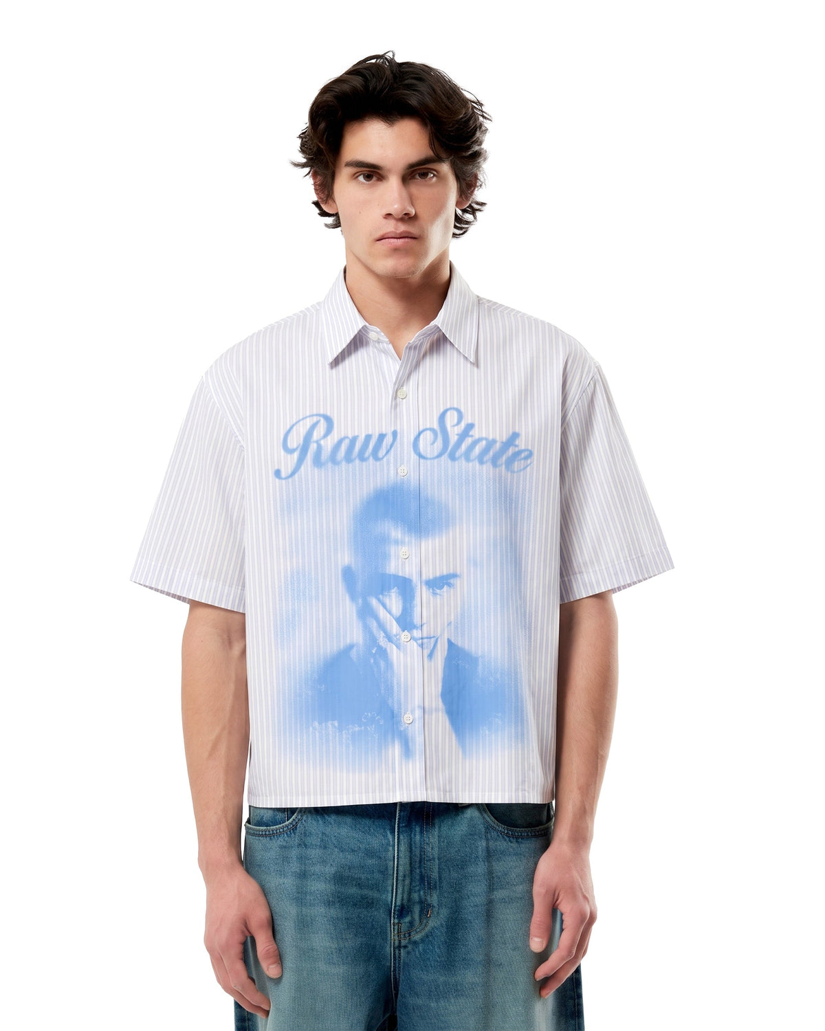 Raw State - Stripe Boxy Shirt