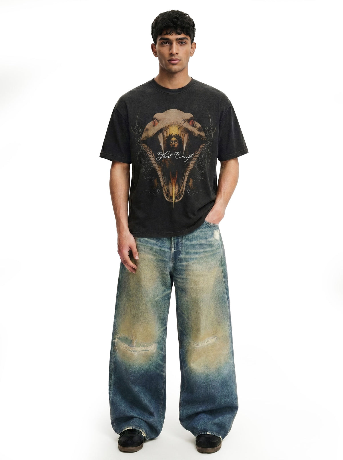 Sacred Serpent Graphic Tee – Vintage Wash