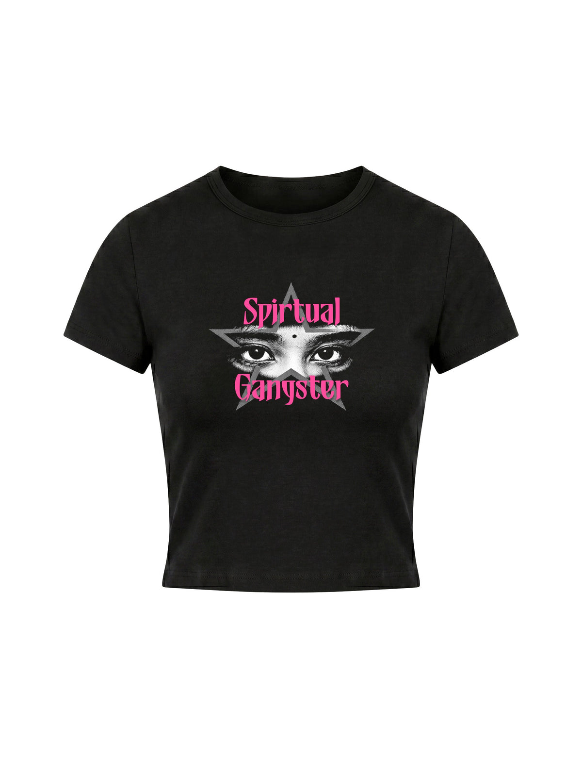 SPIRITUAL GANGSTA BABY TEE - BLACK